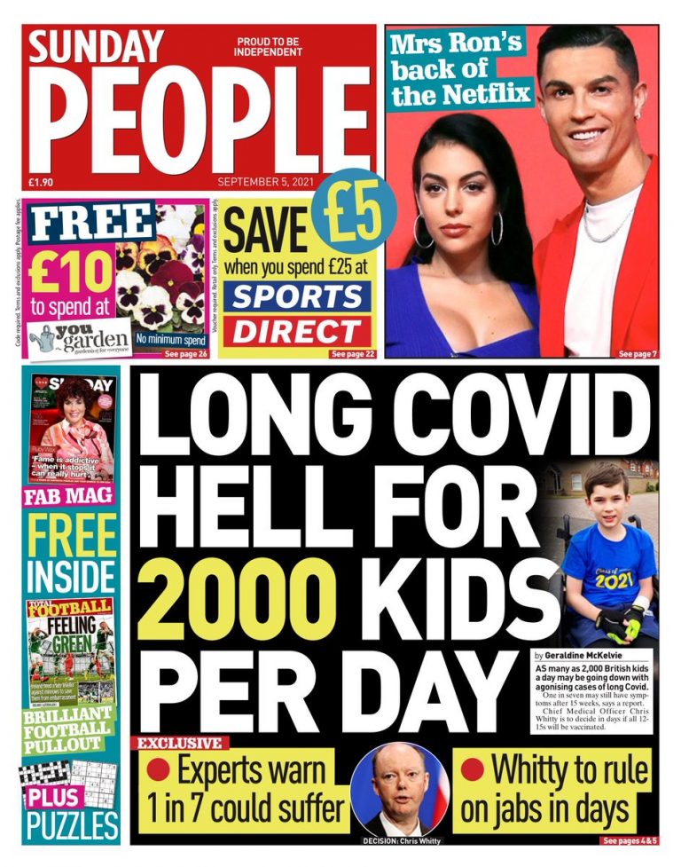 Sunday People Front Page Th Of August Tomorrow S Papers Today