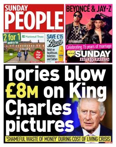 Sunday People Front Page Nd Of April Tomorrow S Papers Today