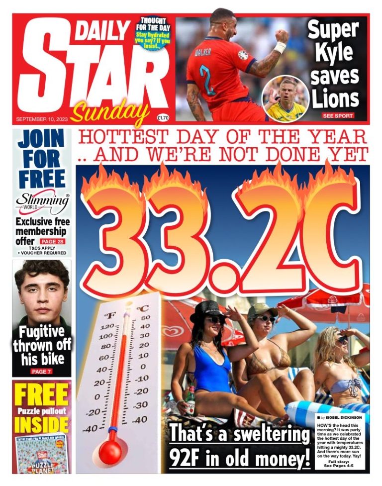 Daily Star Sunday Front Page Th Of September Tomorrow S Papers