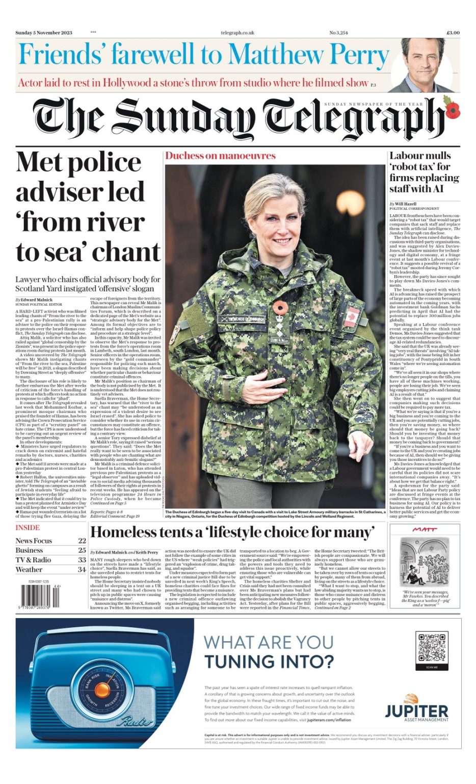 Sunday Telegraph Front Page Th Of November Tomorrow S Papers Today