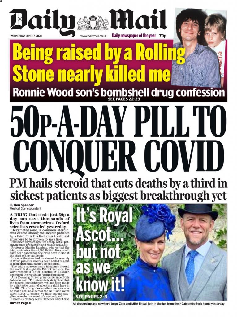 Daily Mail Front Page 17th of June 2020 Tomorrow's Papers Today!