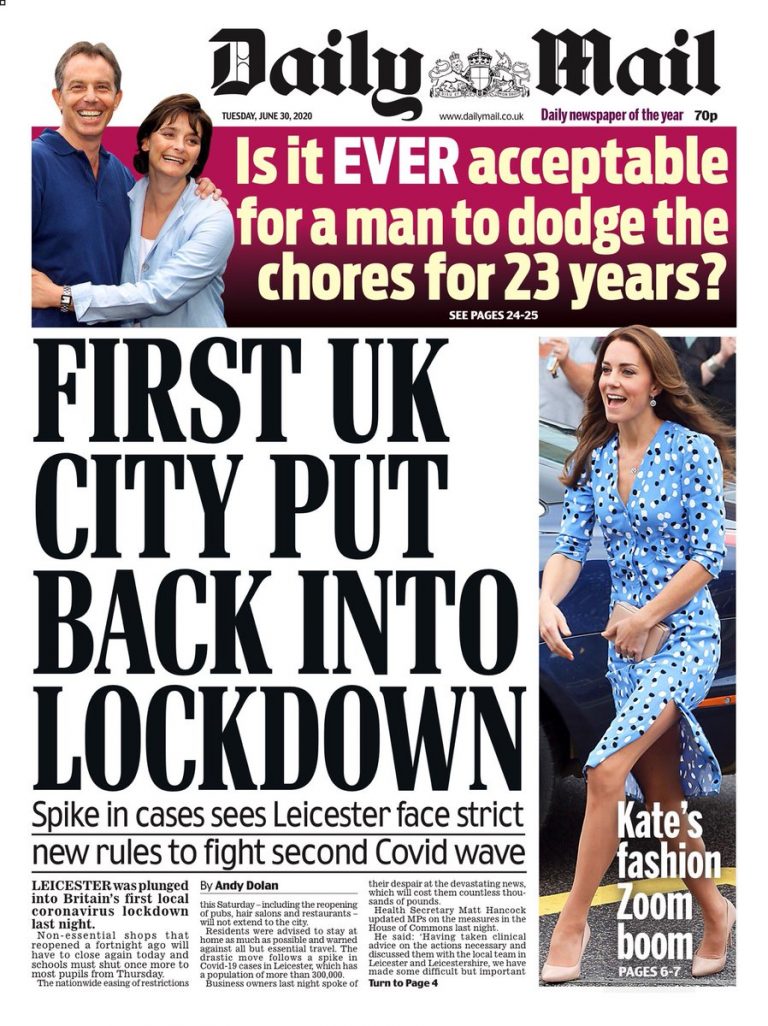 Daily Mail Front Page 30th of June 2020 Tomorrow's Papers Today!