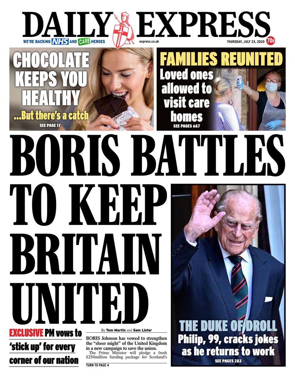 Daily Express Front Page 23rd Of July 2020 Tomorrow s Papers Today 