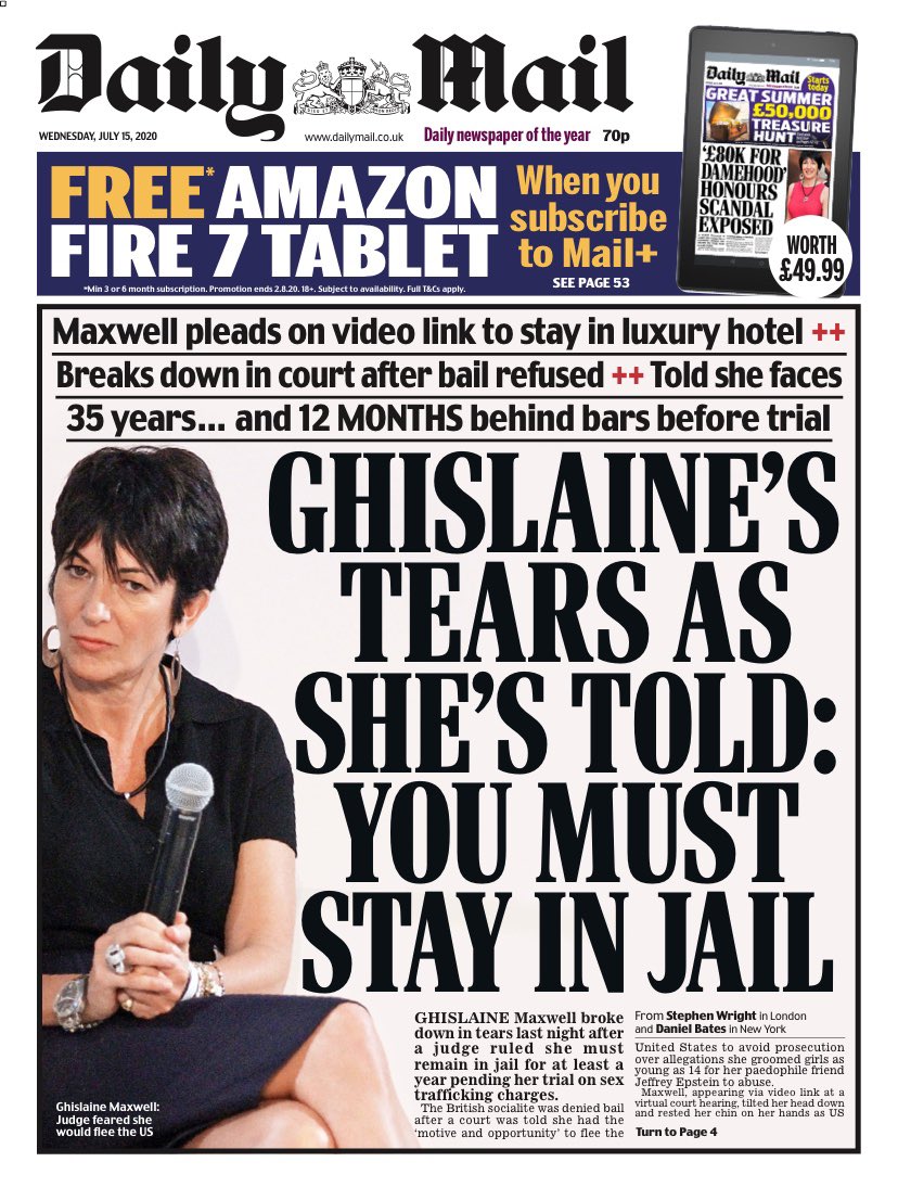 Daily Mail Front Page 15th Of July 2020 Tomorrows Papers Today