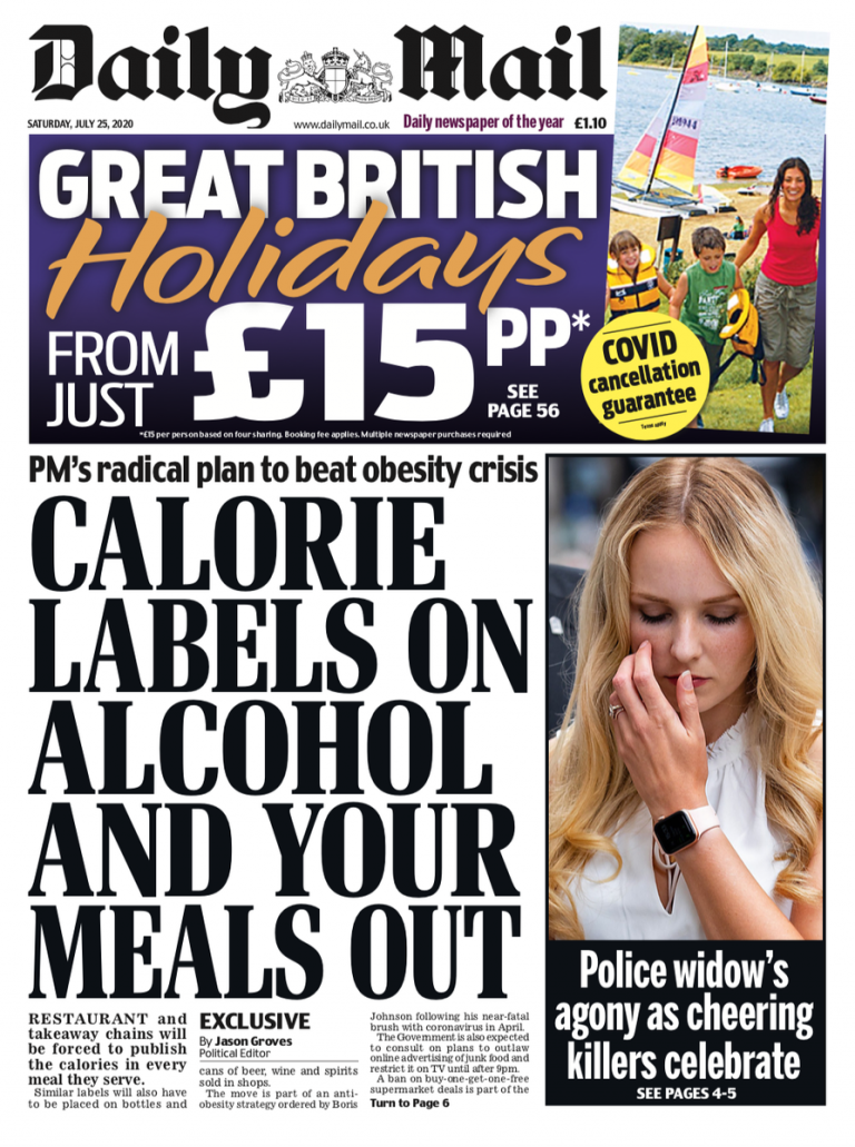 Daily Mail Front Page 25th of July 2020 Tomorrow's Papers Today!
