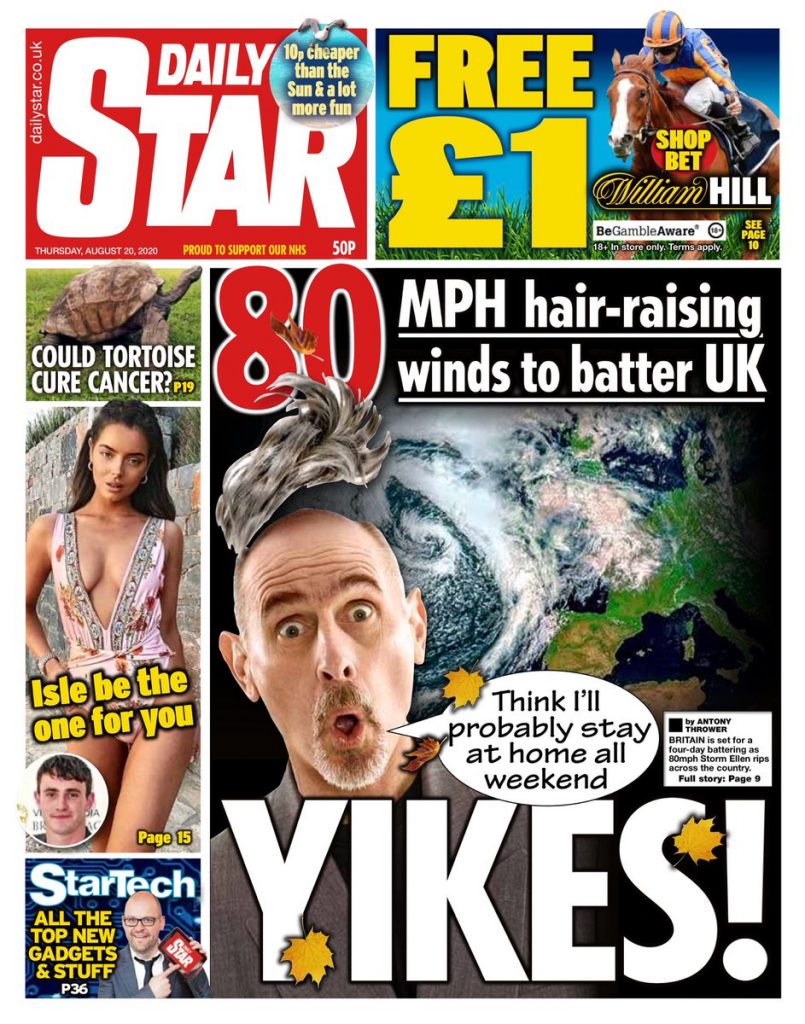 Daily Star Front Page 20th of August 2020 Tomorrow's Papers Today!