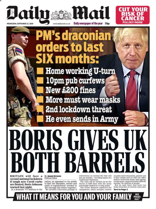 Daily Mail Front Page 23rd Of September 2020 Tomorrows Papers Today 3229