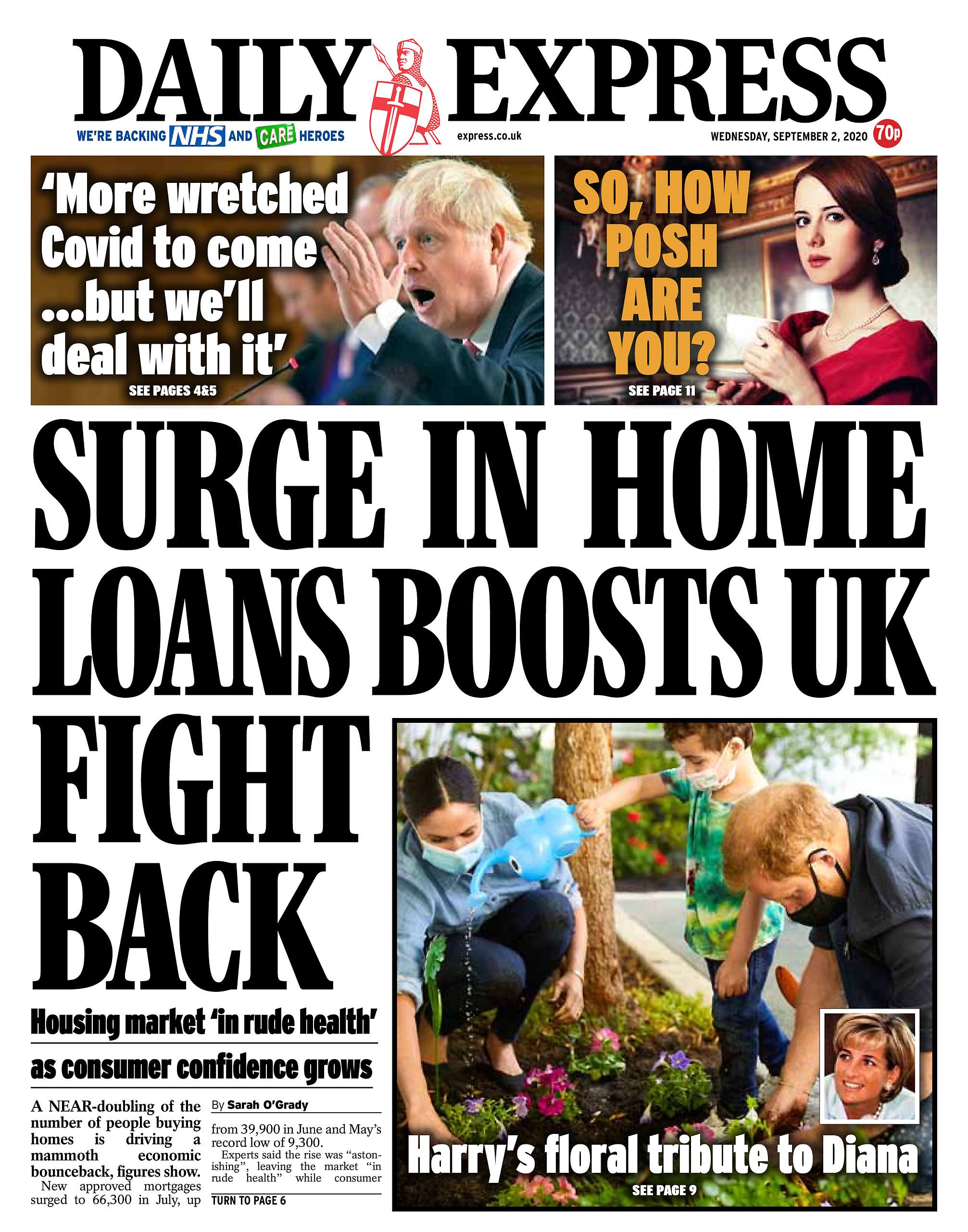 Daily Express Front Page 2nd Of September 2020 Tomorrow s Papers Today 