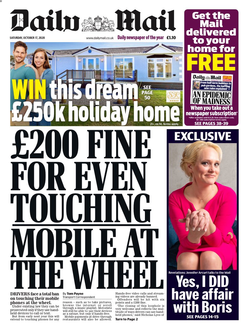 Daily Mail Front Page 21st Of October 2020 Tomorrows Papers Today
