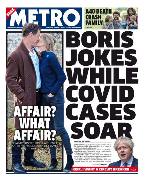 Metro Front Page 14th Of October 2020 Tomorrows Papers Today