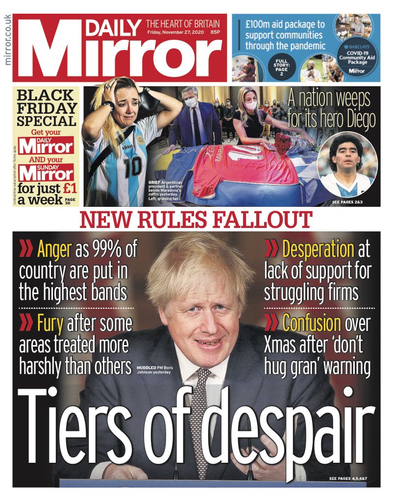 Tomorrow S Papers Today Uk Front Pages Latest Newspaper Headlines