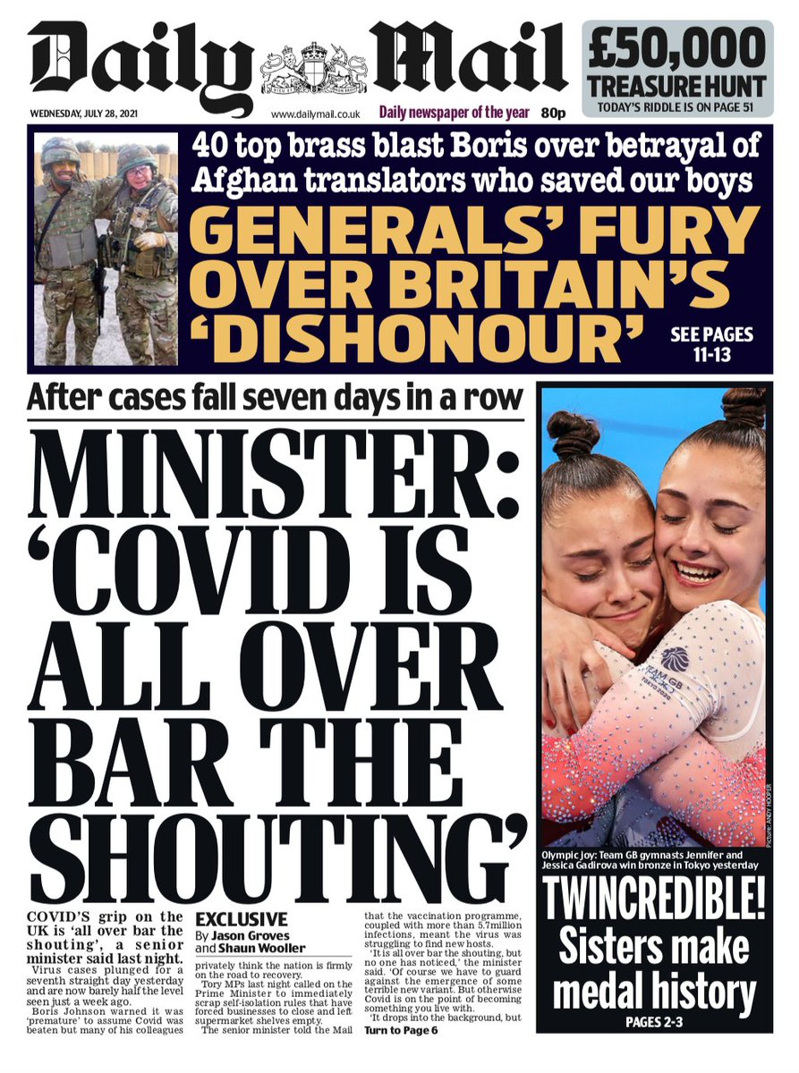 Daily Mail Front Page 28th Of July 2021 Tomorrow s Papers Today 