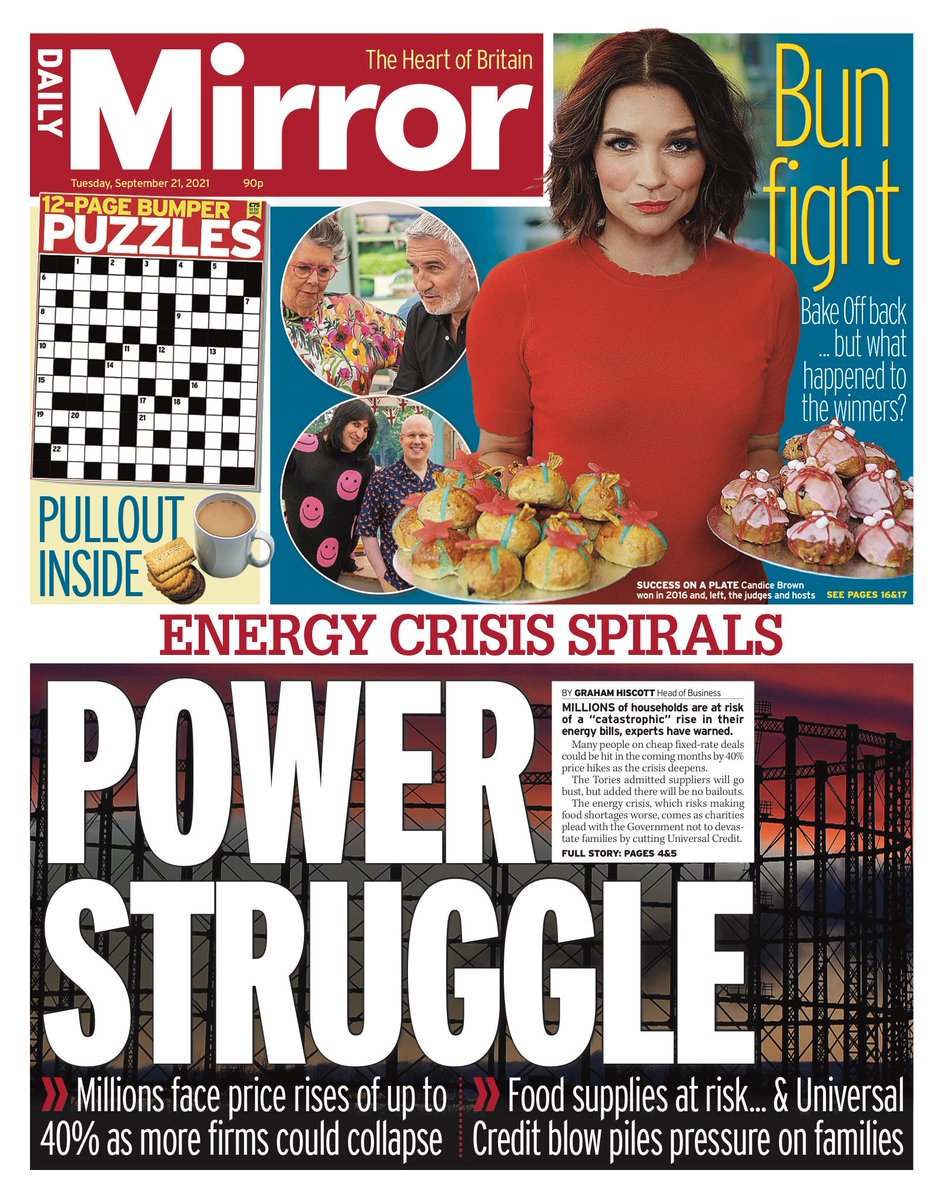 Daily Mirror Front Page 21st Of September 2021 Tomorrow S Papers Today