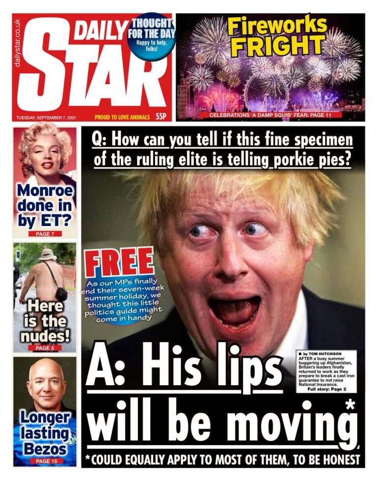 Daily Star Front Page 7th Of September 2021 Tomorrows Papers Today 