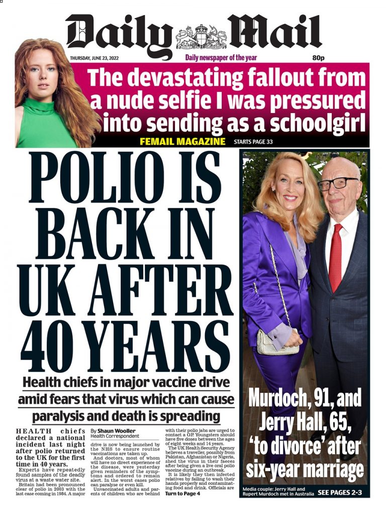 Daily Mail Front Page 23rd Of June 2022 Tomorrows Papers Today 