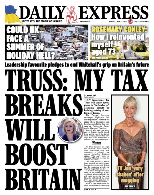 Daily Express Front Page Th Of July Tomorrow S Papers Today