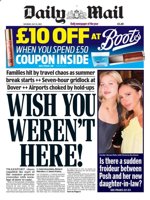 Daily Mail Front Page 23rd Of July 2022 Tomorrows Papers Today 