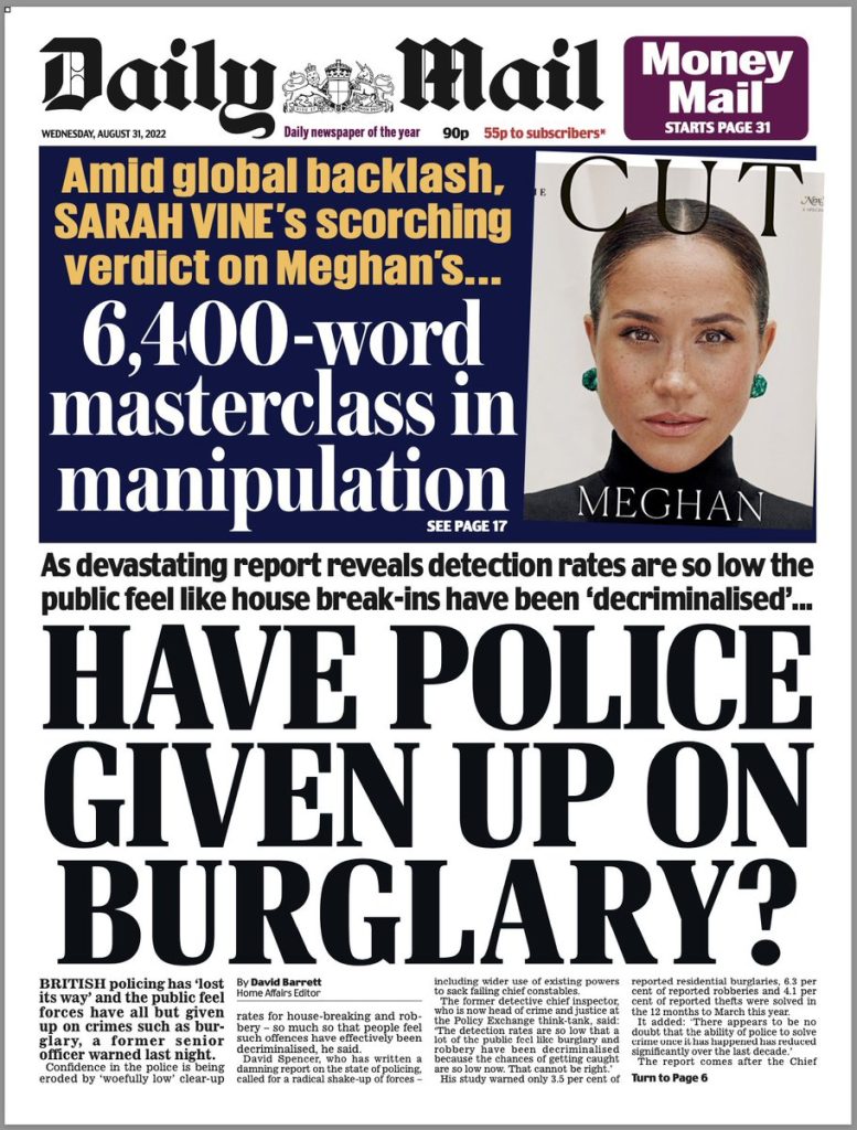 Daily Mail Front Page 31st Of August 2022 Tomorrows Papers Today 