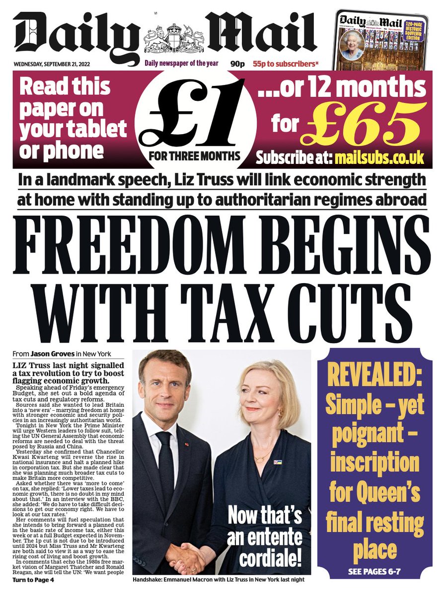 Daily Mail Front Page 21st Of September 2022 Tomorrows Papers Today 