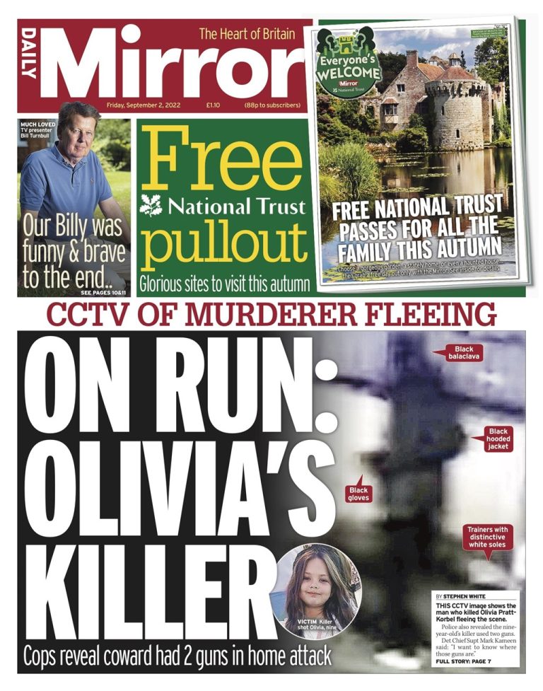 Daily Mirror Front Page 2nd Of September 2022 Tomorrows Papers Today 8671