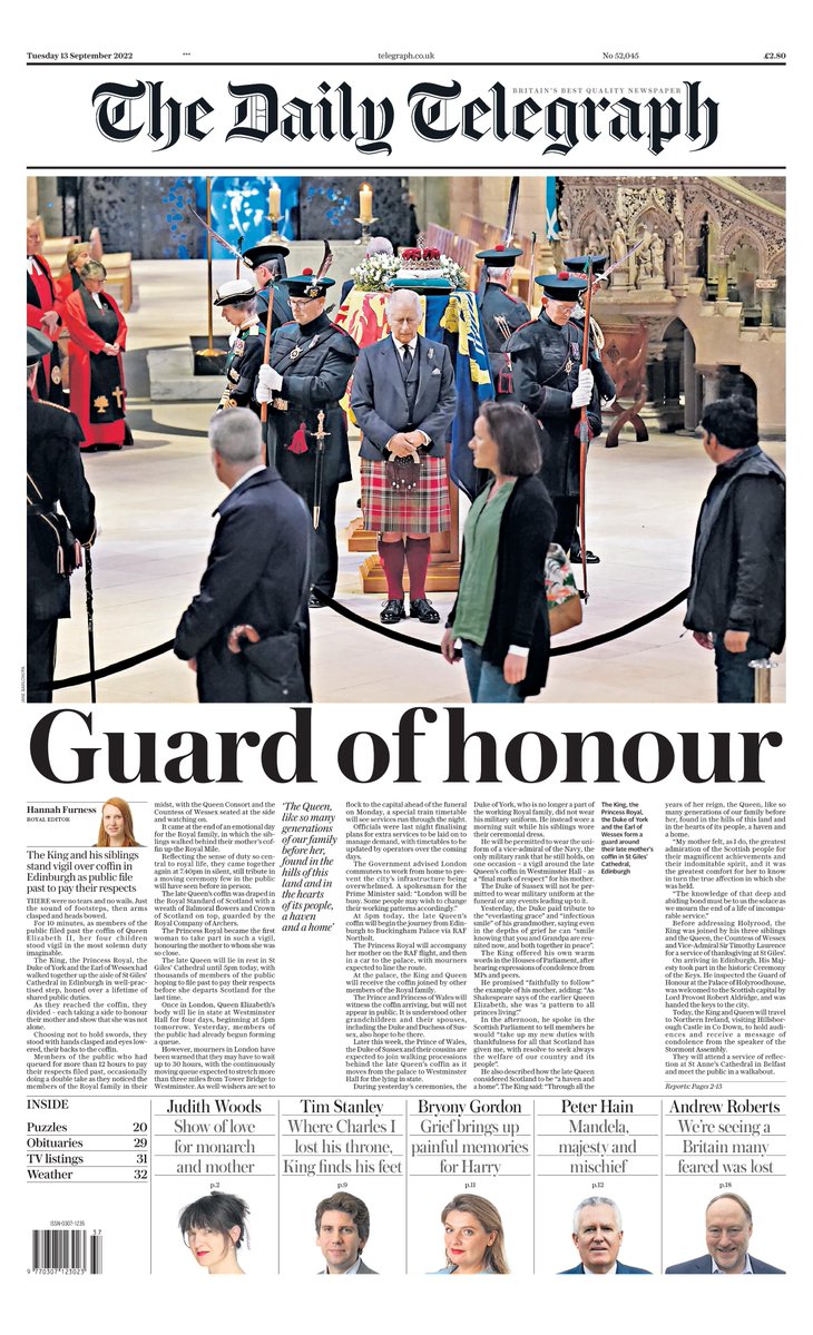 Daily Telegraph Front Page 13th Of September 2022 Tomorrow S Papers