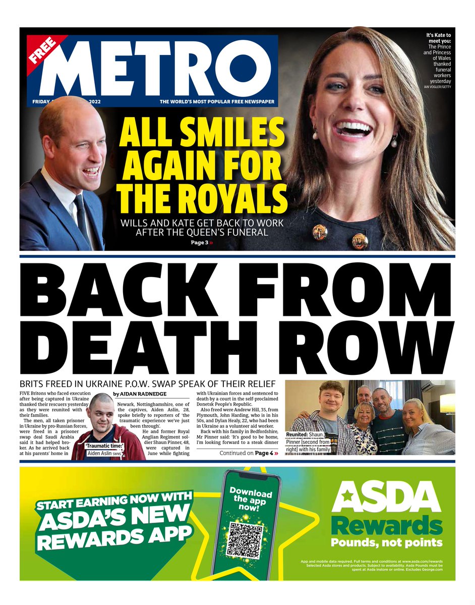 Metro Front Page 23rd of September 2022 Tomorrow s Papers Today