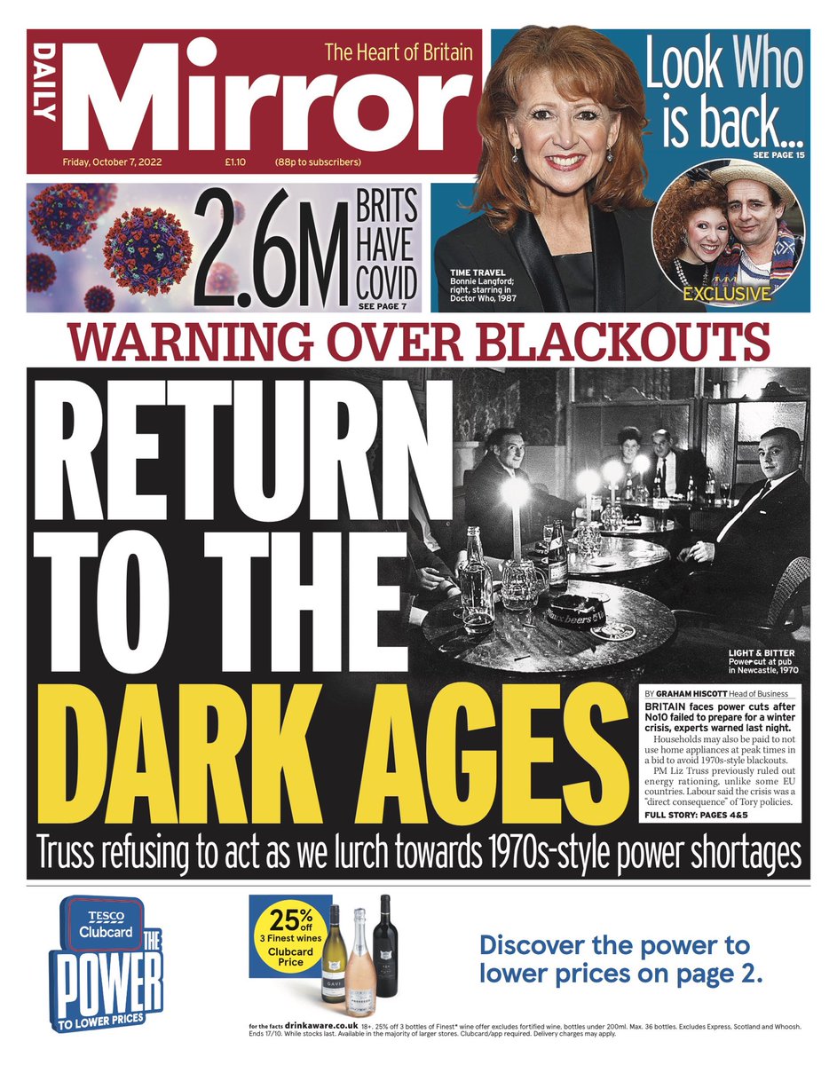 Daily Mirror Front Page 7th Of October 2022 Tomorrows Papers Today 