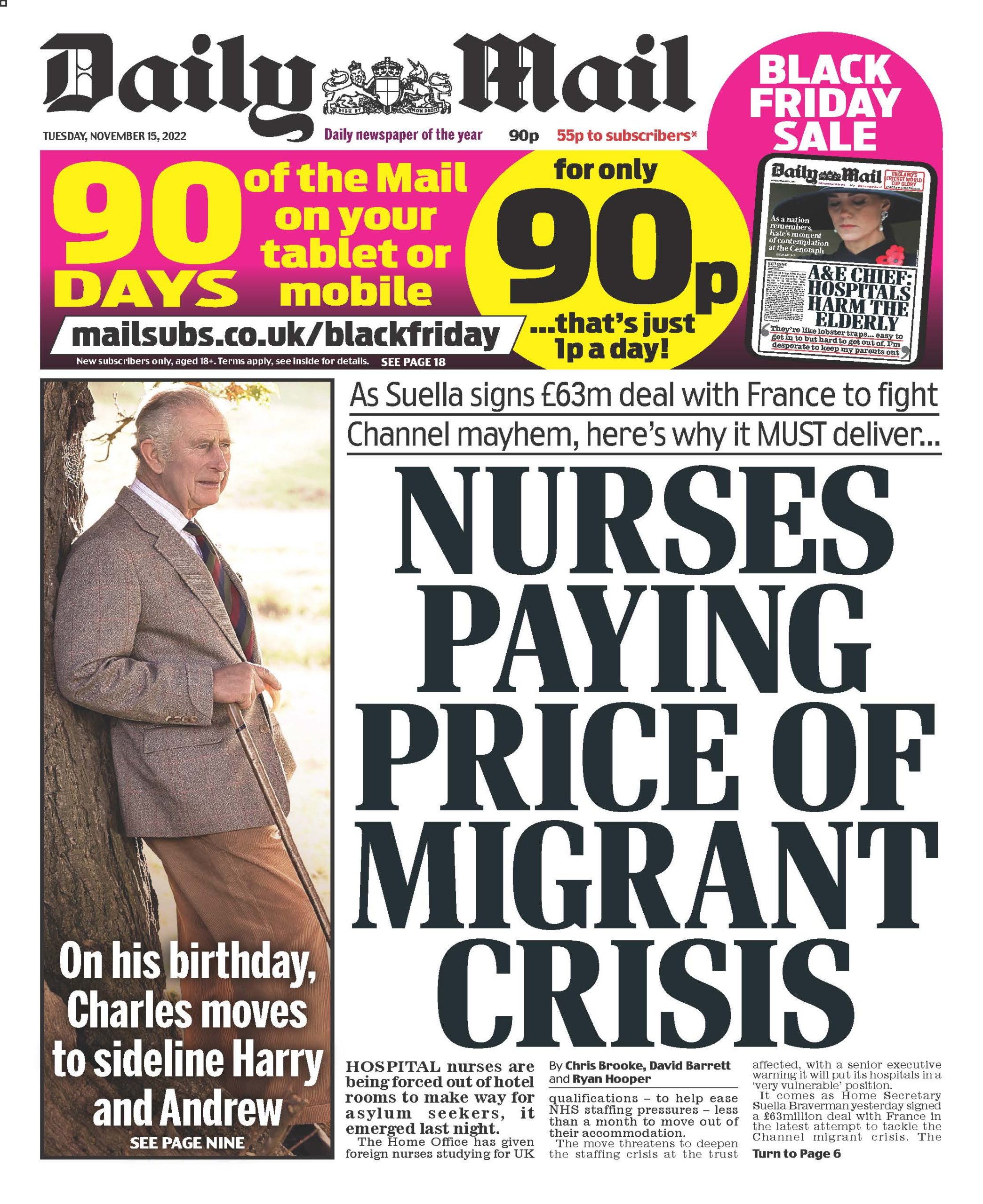 Daily Mail Front Page 15th Of November 2022 Tomorrow s Papers Today 