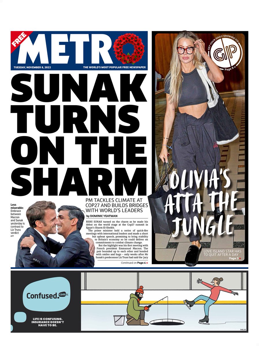 Metro Front Page 8th of November 2022 Tomorrow s Papers Today