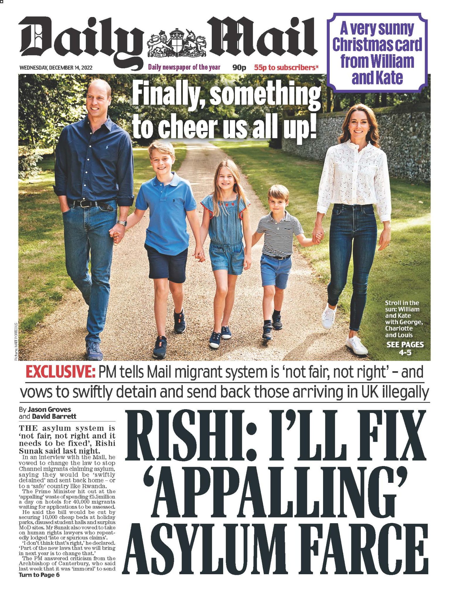 Daily Mail Front Page 14th of December 2022 Tomorrow's Papers Today!