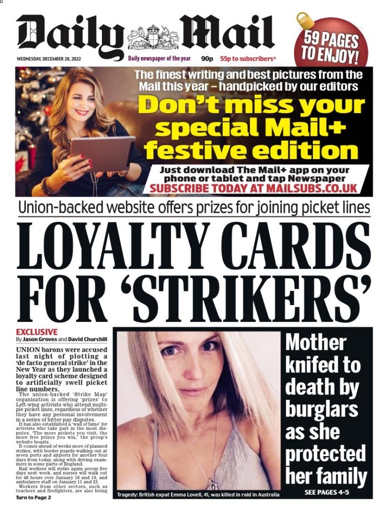 Daily Mail Front Page 28th Of December 2022 Tomorrows Papers Today 7418