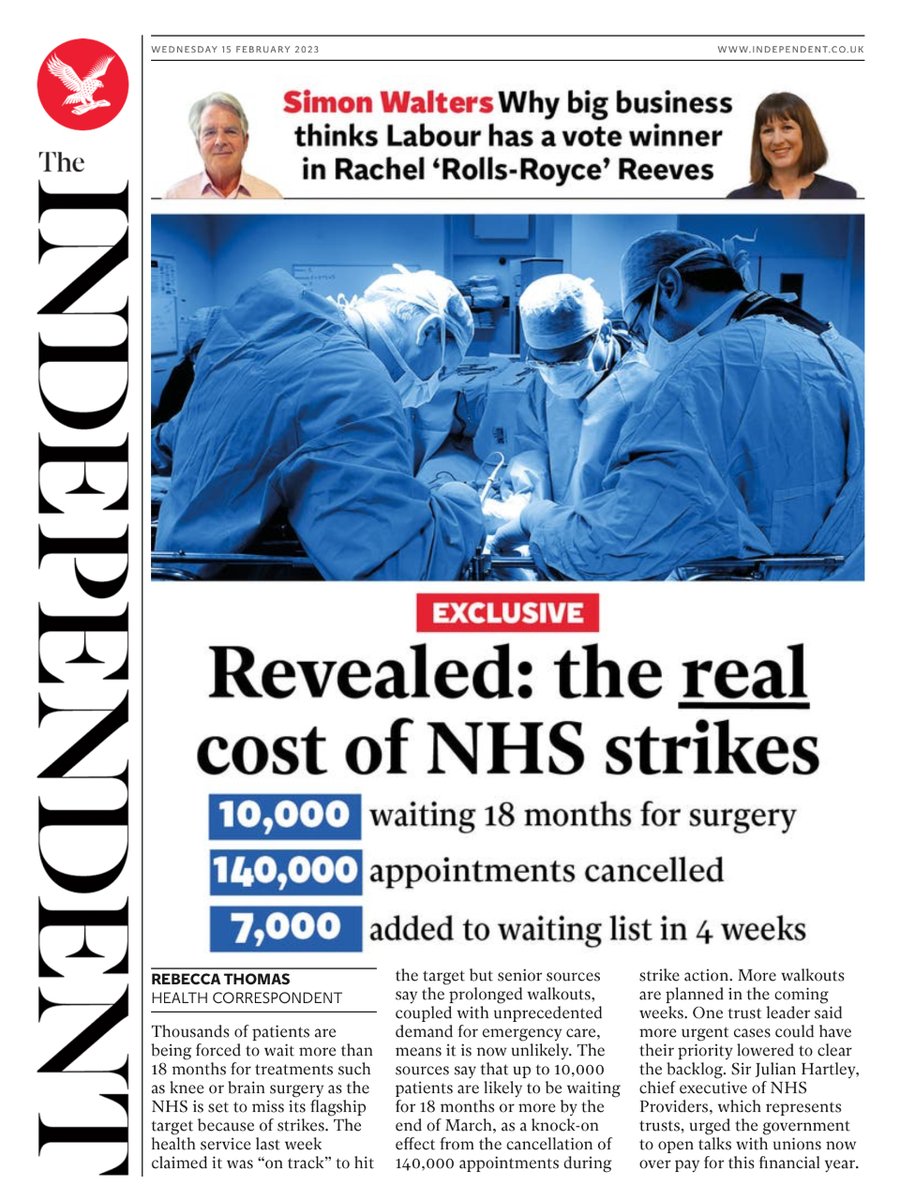Independent Front Page 15th Of February 2023 Tomorrows Papers Today 4033
