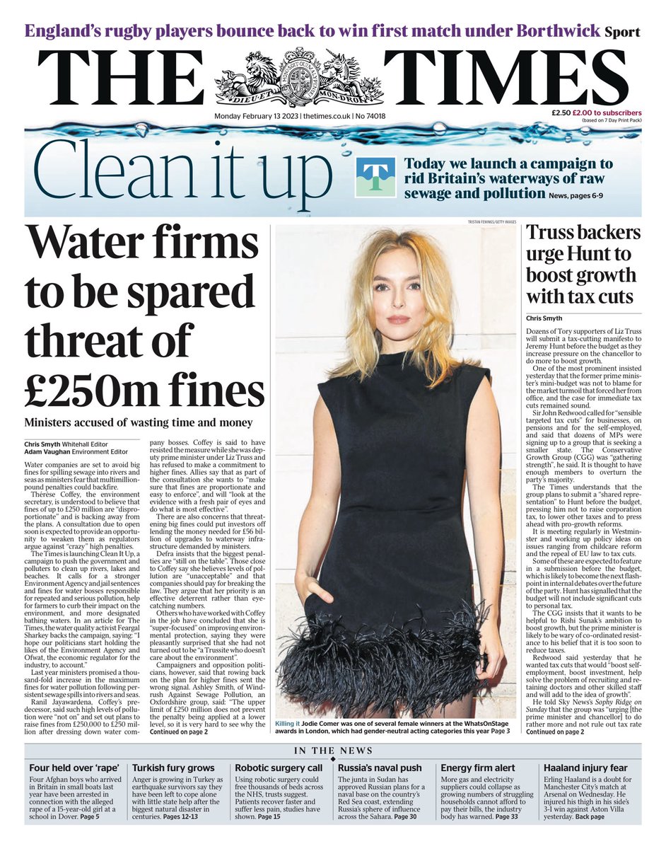 Times Front Page 13th Of February 2023 Tomorrows Papers Today 3465