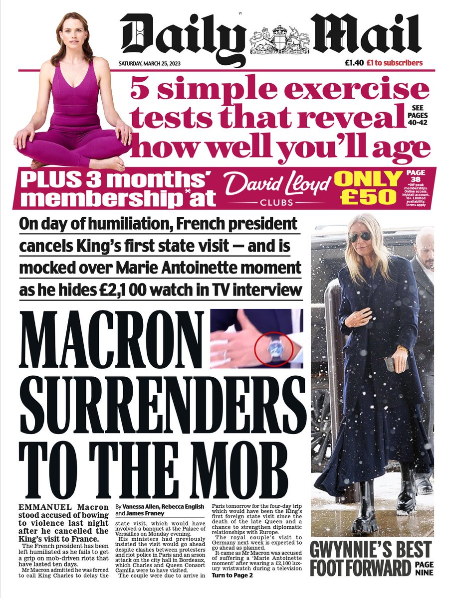 Daily Mail Front Page 25th Of March 2023 Tomorrows Papers Today 