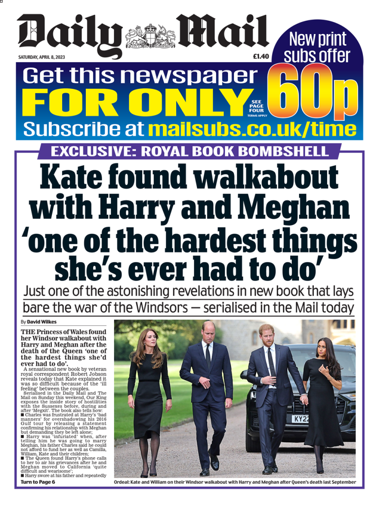 Daily Mail Front Page 8th of April 2023 Tomorrow's Papers Today!