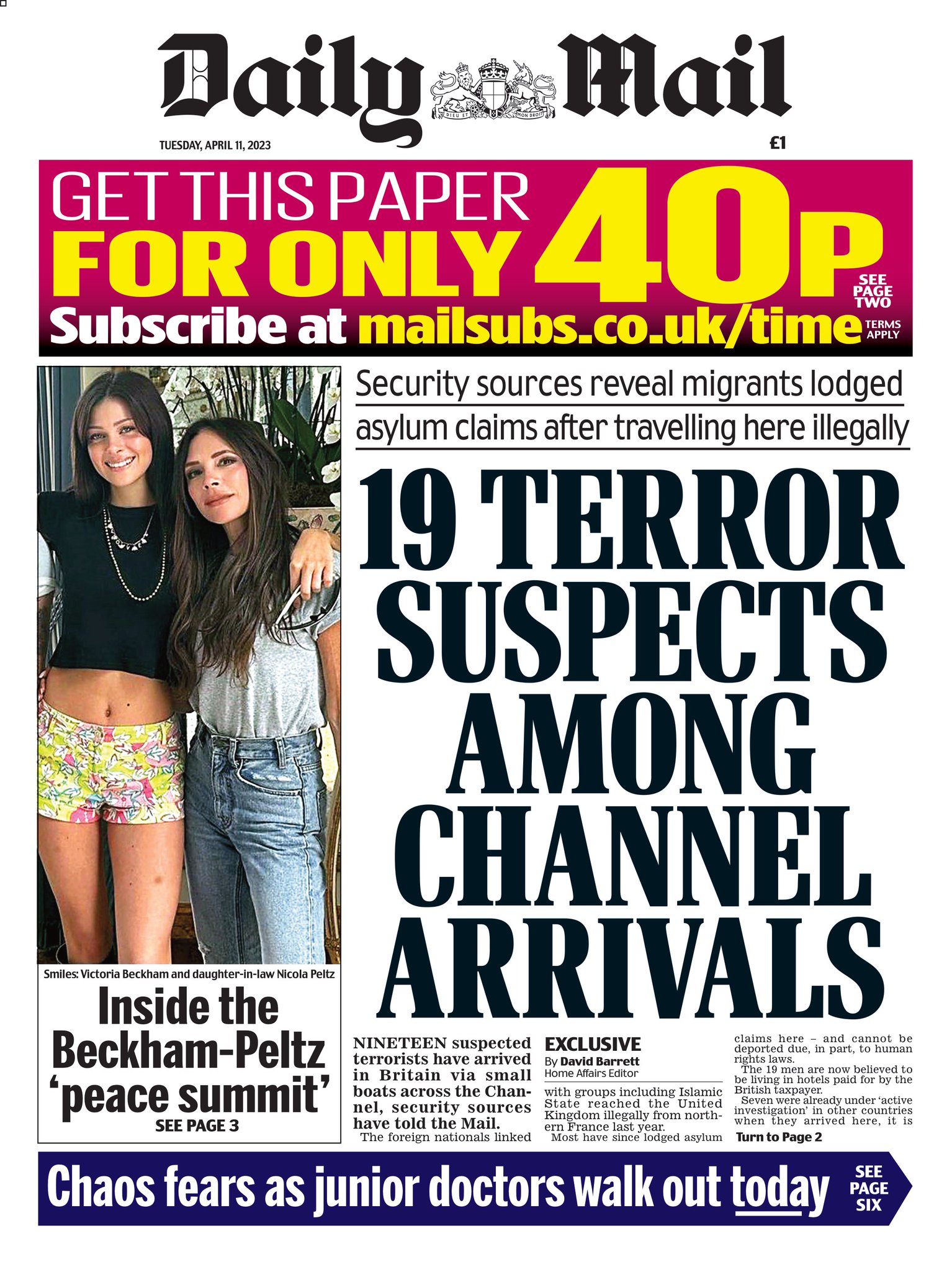 Daily Mail Front Page 11th Of April 2023 Tomorrows Papers Today 9335