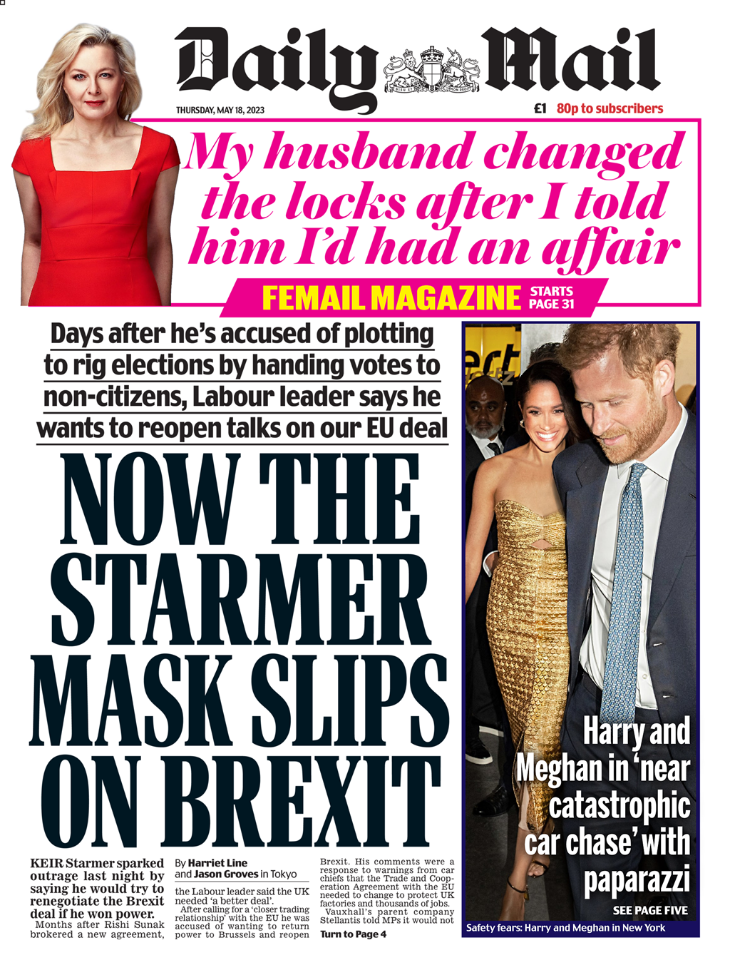 Daily Mail Front Page 18th of May 2023 - Tomorrow's Papers Today!