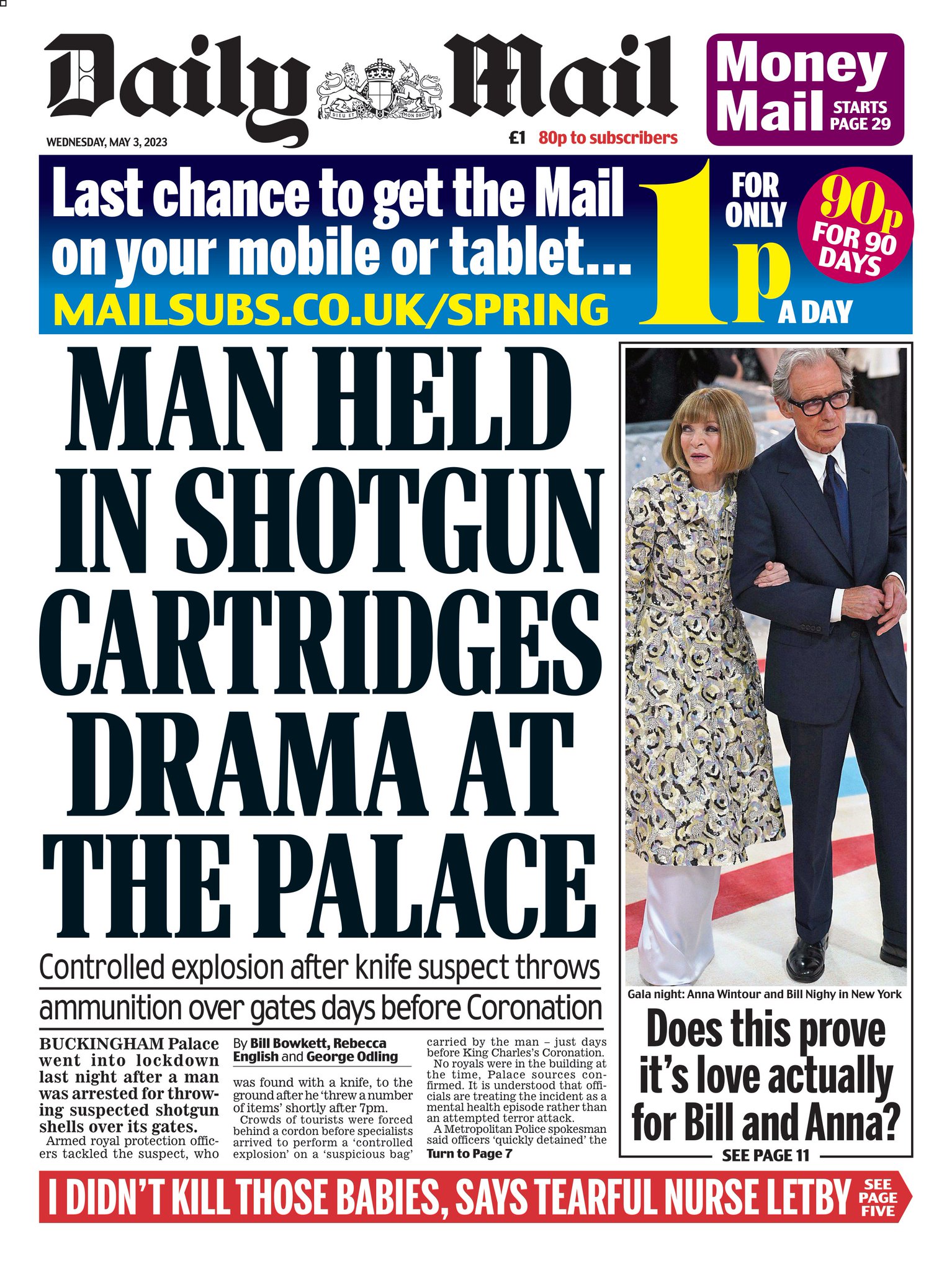 Daily Mail Front Page 3rd Of May 2023 Tomorrow S Papers Today