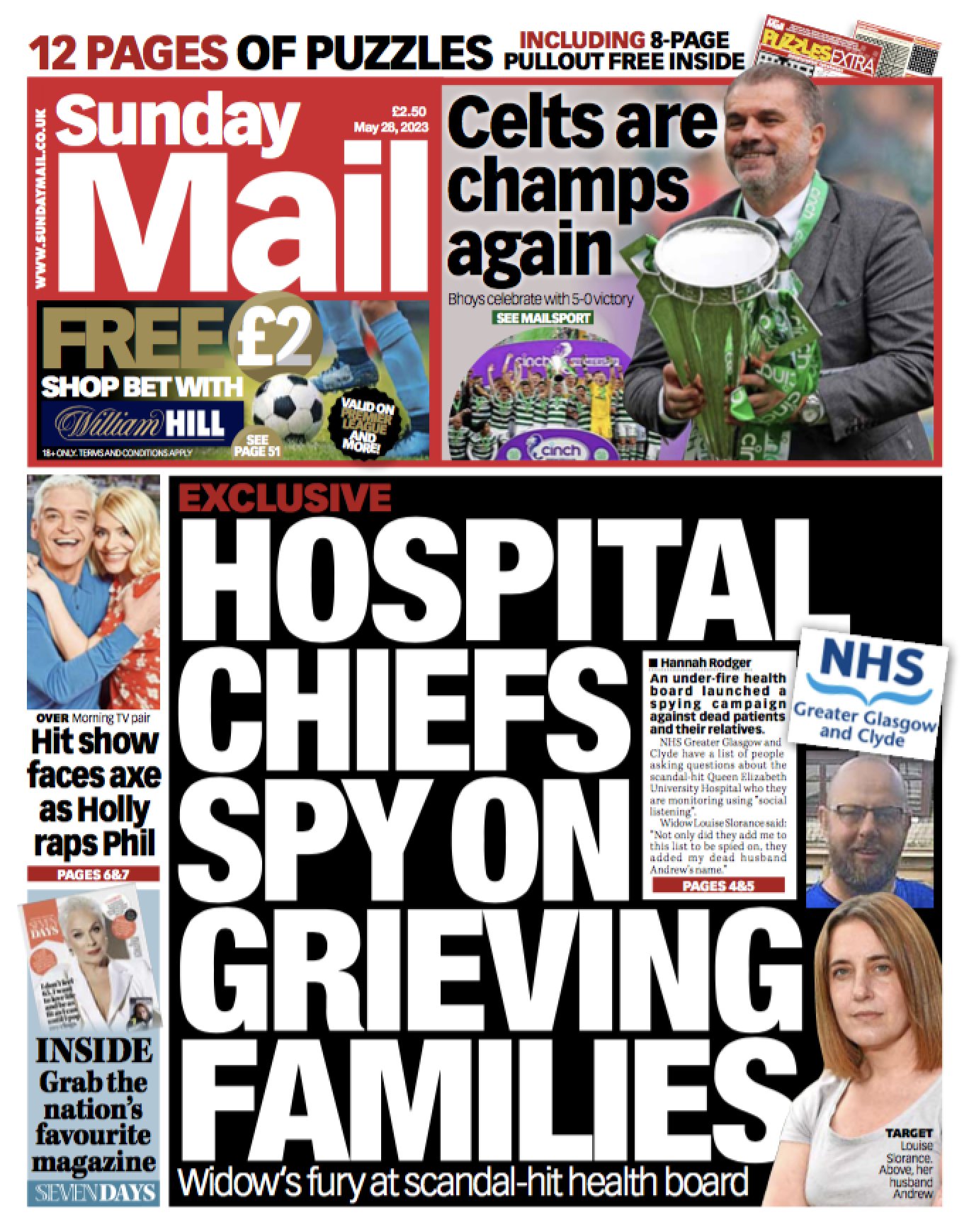 Sunday Mail Front Page 28th Of May 2023 Tomorrow S Papers Today