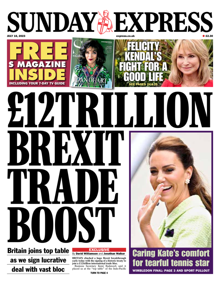 Sunday Express Front Page 16th Of July 2023 Tomorrows Papers Today