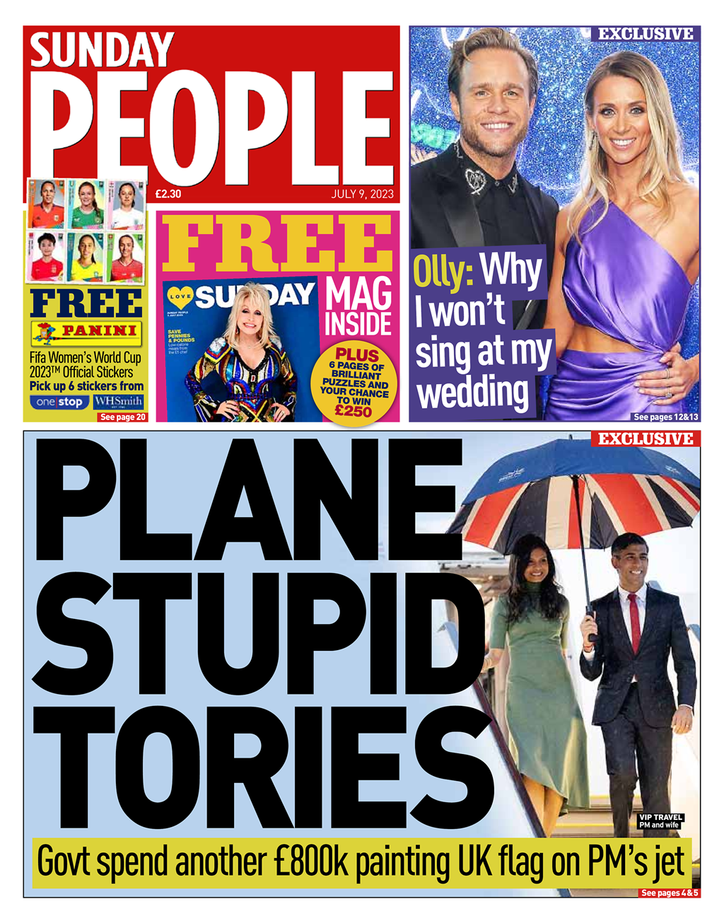 Sunday People Front Page Th Of July Tomorrow S Papers Today