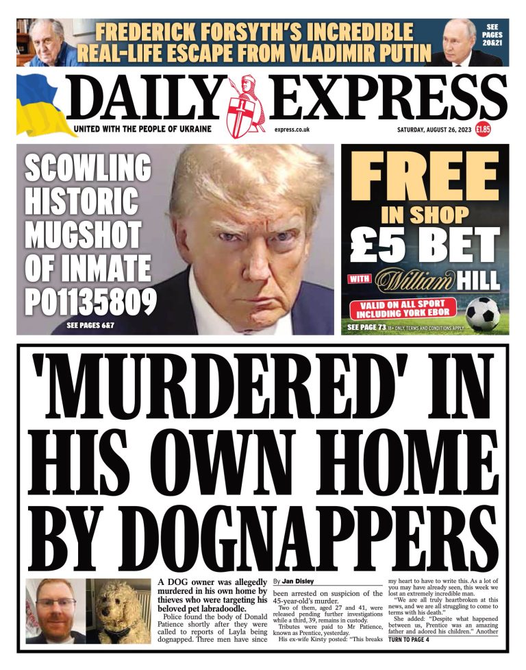 Daily Express Front Page 26th of August 2023 - Tomorrow's Papers Today!