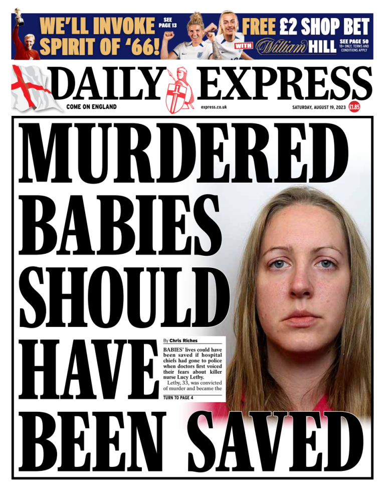 Daily Express Front Page 19th of August 2023 - Tomorrow's Papers Today!