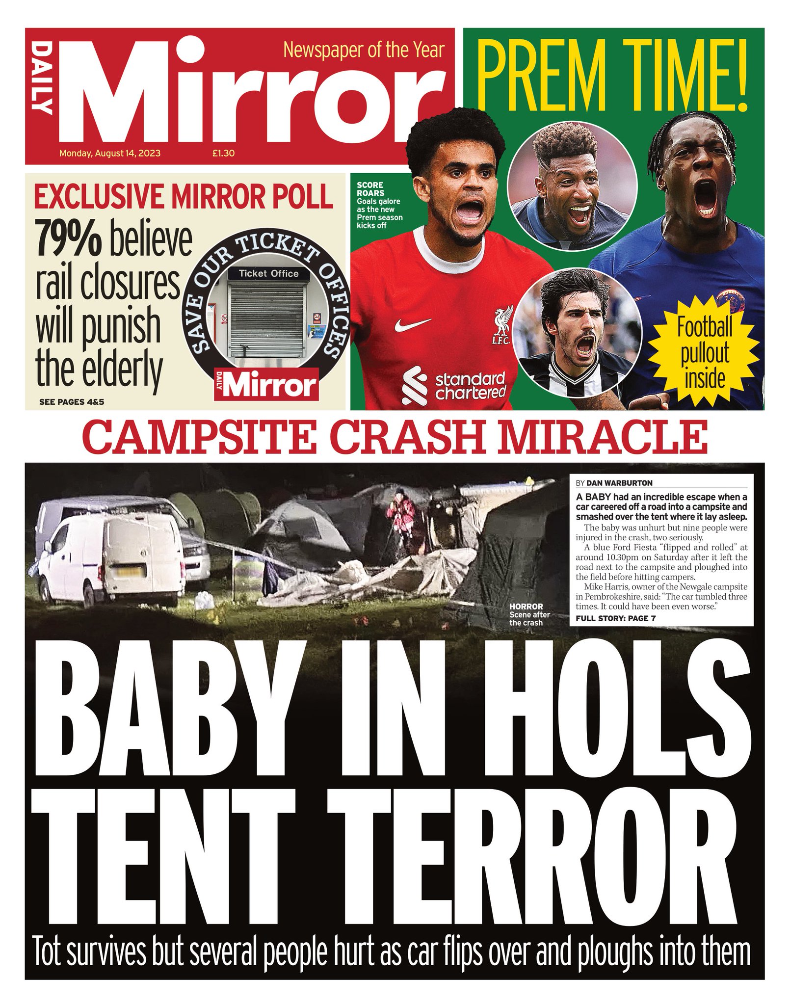 Daily Mirror Front Page 14th Of August 2023 Tomorrow S Papers Today