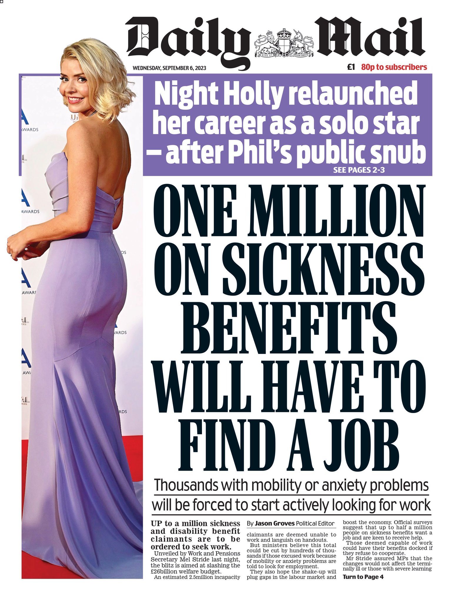 Daily Mail Front Page 6th Of September 2023 Tomorrows Papers Today