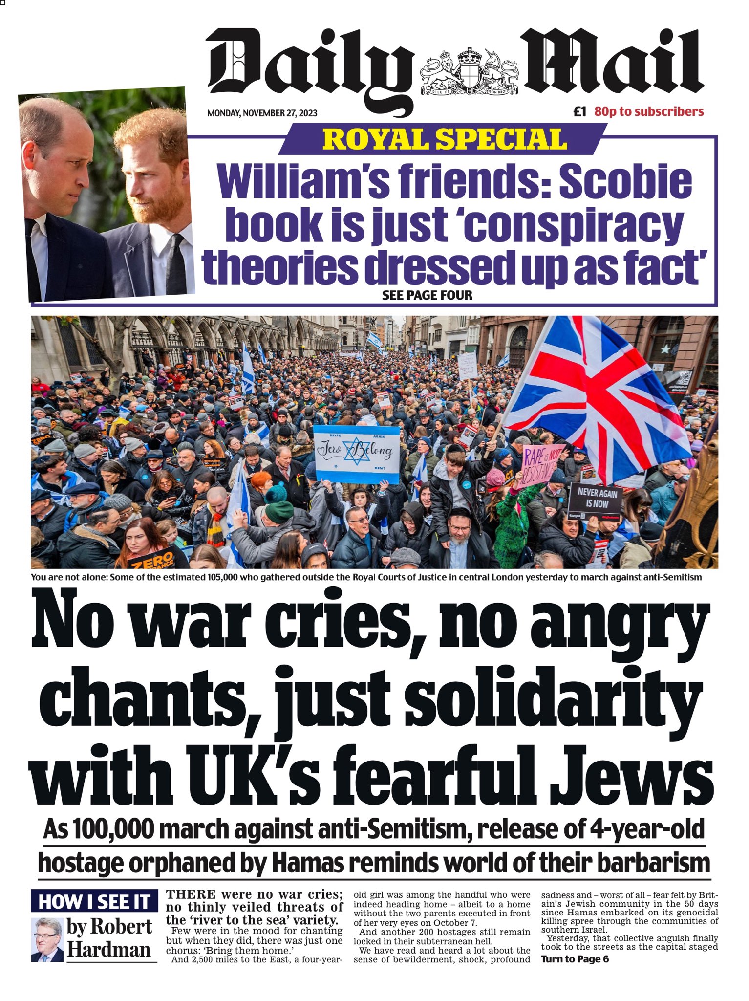 Daily Mail Front Page 27th of November 2023 Tomorrow's Papers Today!
