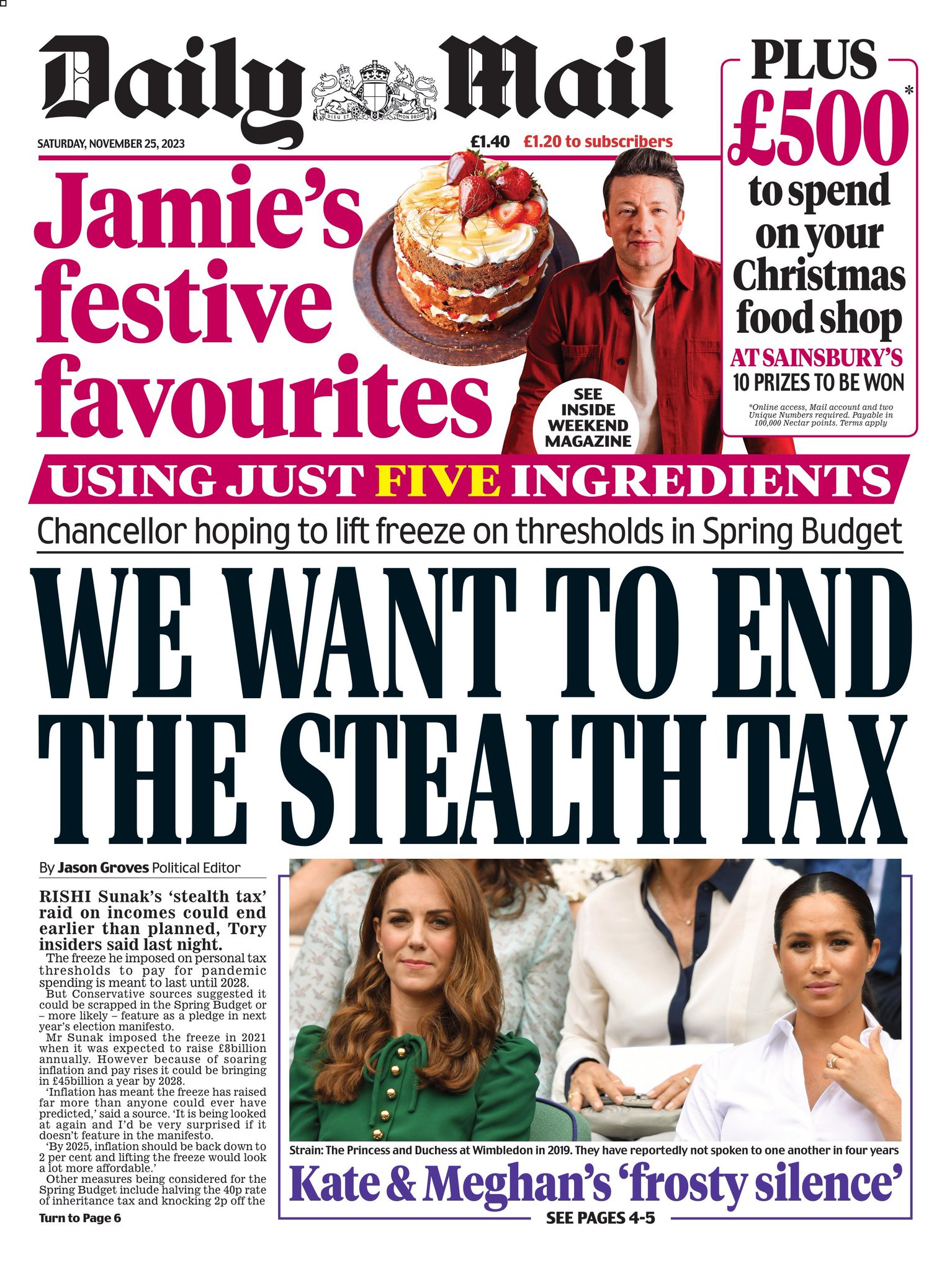 Daily Mail Front Page Th Of November Tomorrow S Papers Today