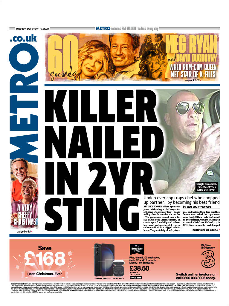 Metro Front Page 19th Of December 2023 Tomorrows Papers Today