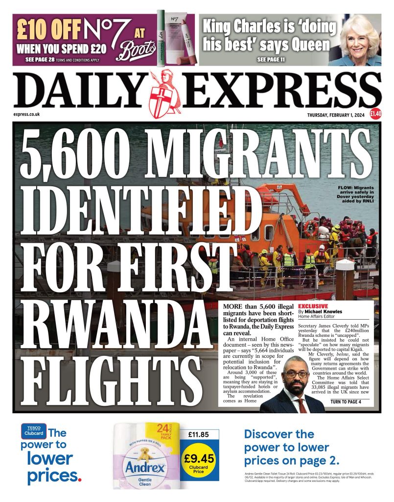 Daily Express Front Page 1st Of February 2024 Tomorrow S Papers Today   Daily Express 15 805x1024 