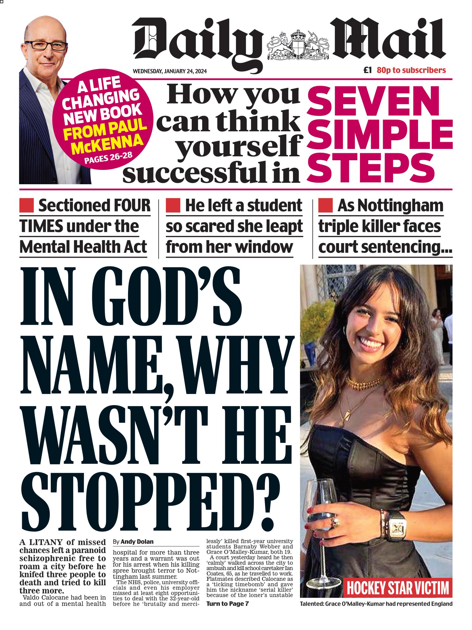 Daily Mail Front Page 24th Of January 2024 Tomorrows Papers Today 